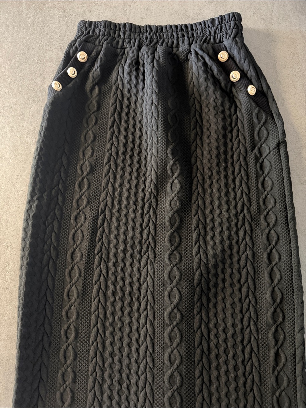 Maxi Cable Knit Skirt - Picture 7 of 13